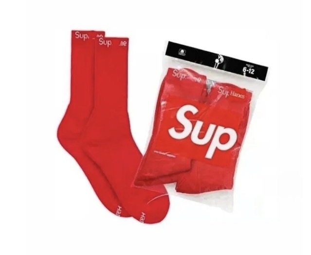 Red Supreme socks