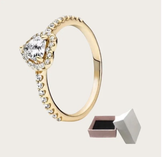 Gold Clear Heart Halo