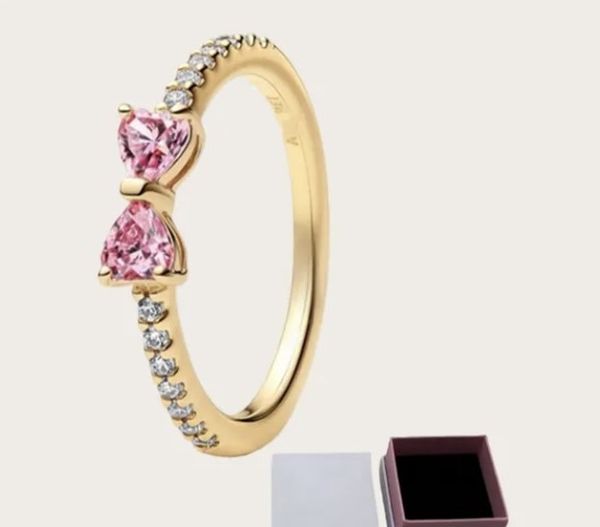 Gold Pink Bow
