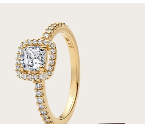 Gold Cushion Halo