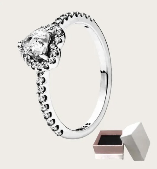Silver Clear Heart Halo