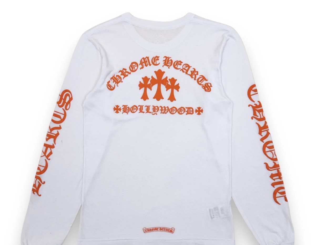White Hollywood Orange LS